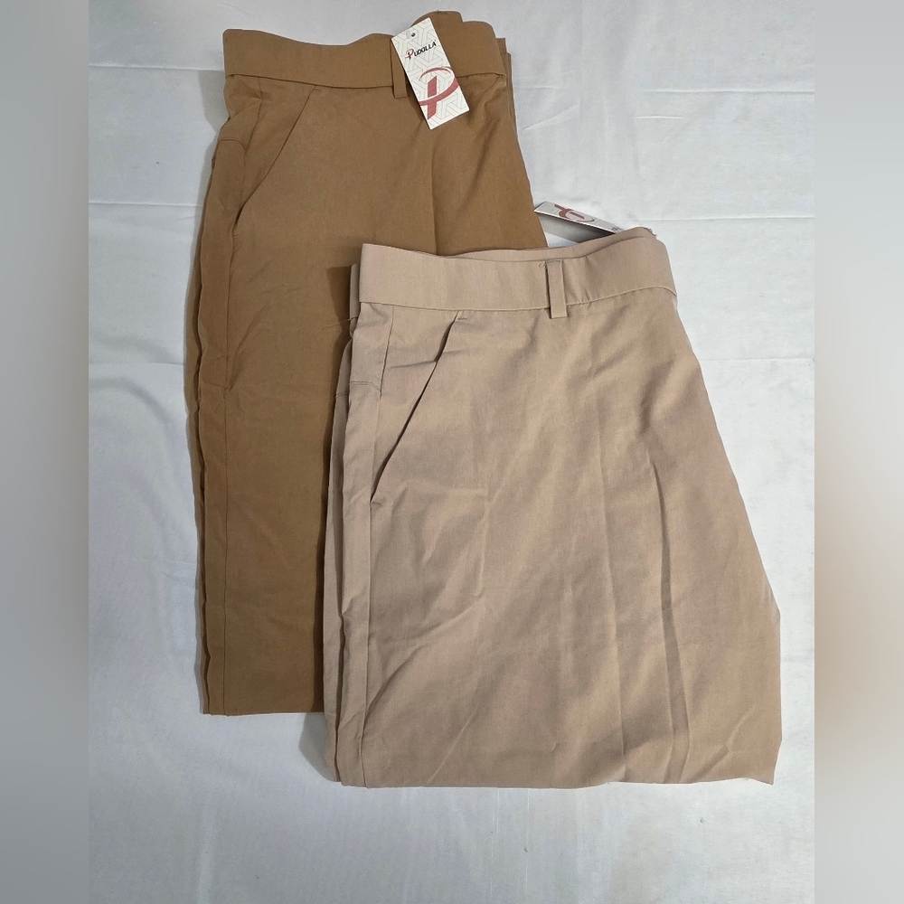 Pudolla Bundle Of 2 Pair Mens Size 36 Golf Travel Dress Lightweight Pants New